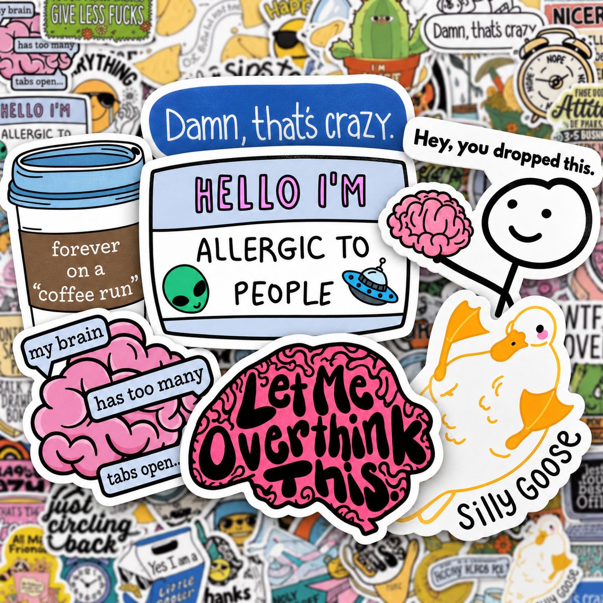 Sarcastic x Moody AF - 50pcs