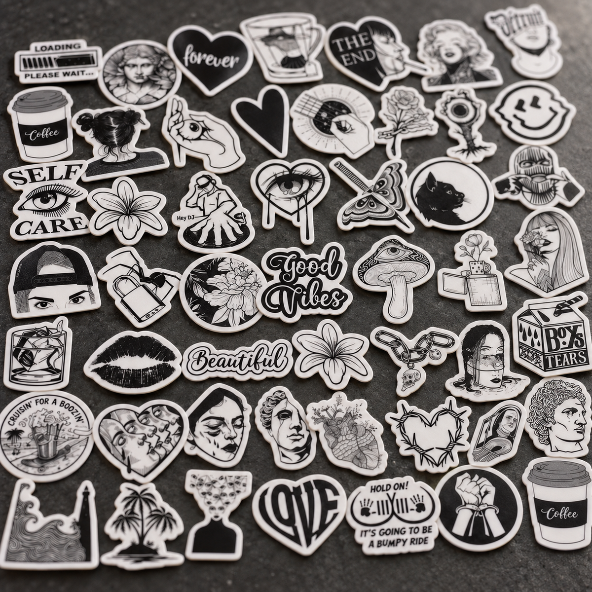 Black & White - 50pcs