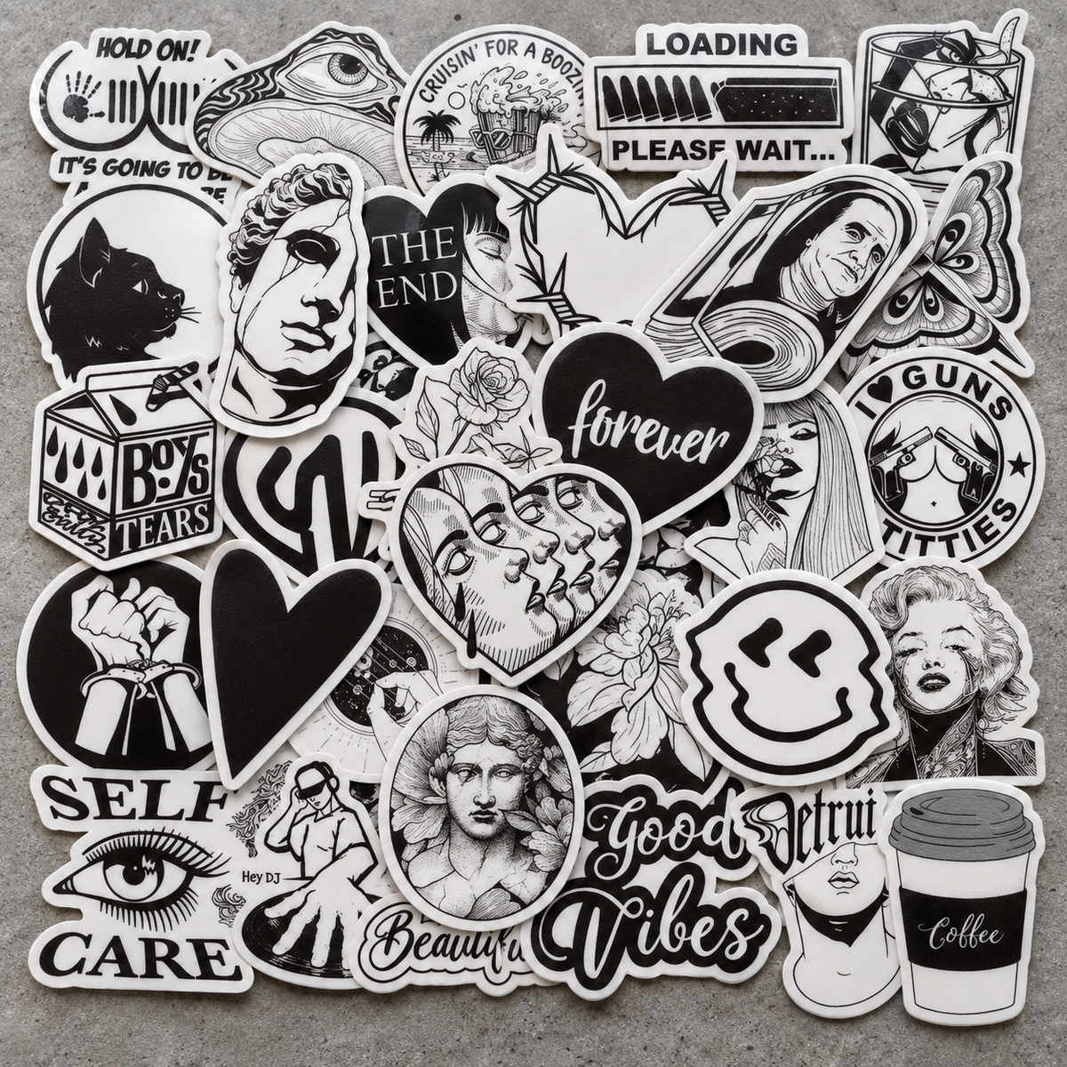 Black & White - 50pcs