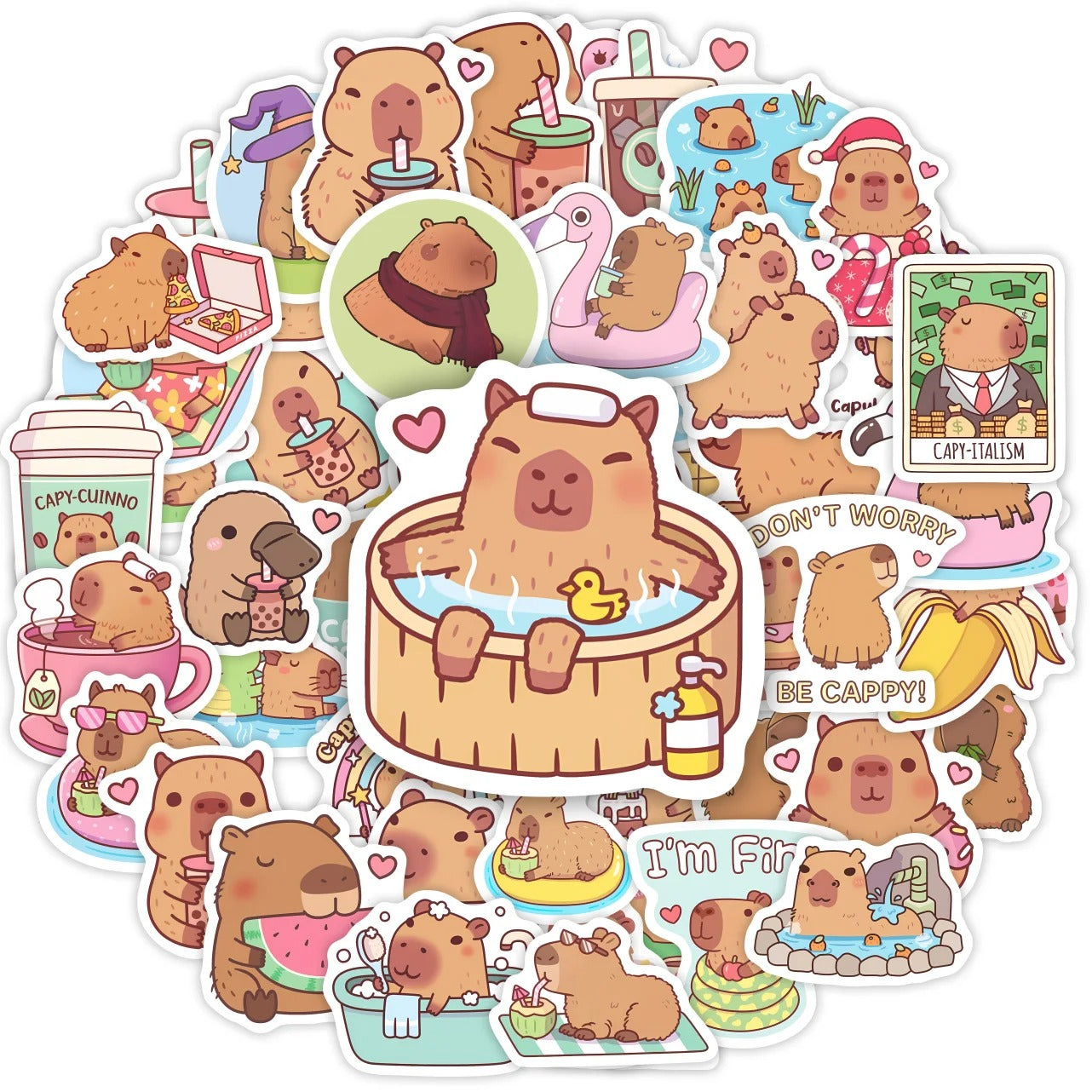 Don't Worry, Be Cappy - 50pcs