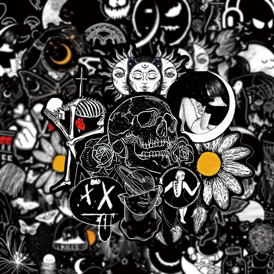 BLACK & WHITE STICKERS
