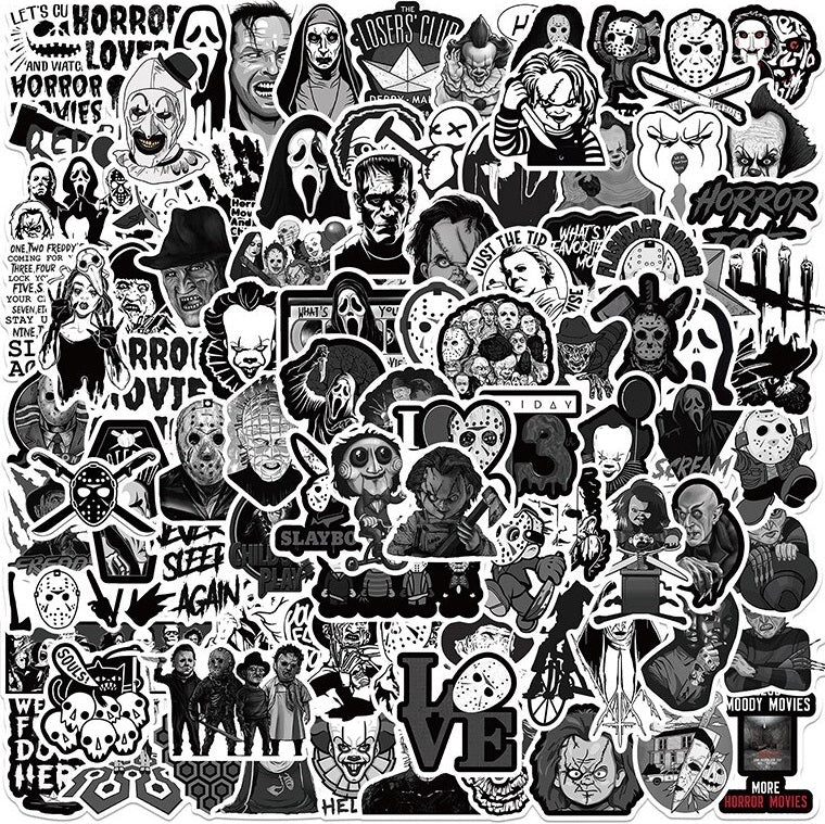 Black & White Horror -  50pcs