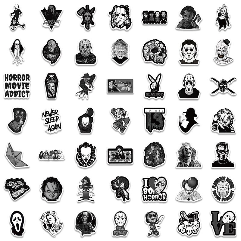 Black & White Horror -  50pcs