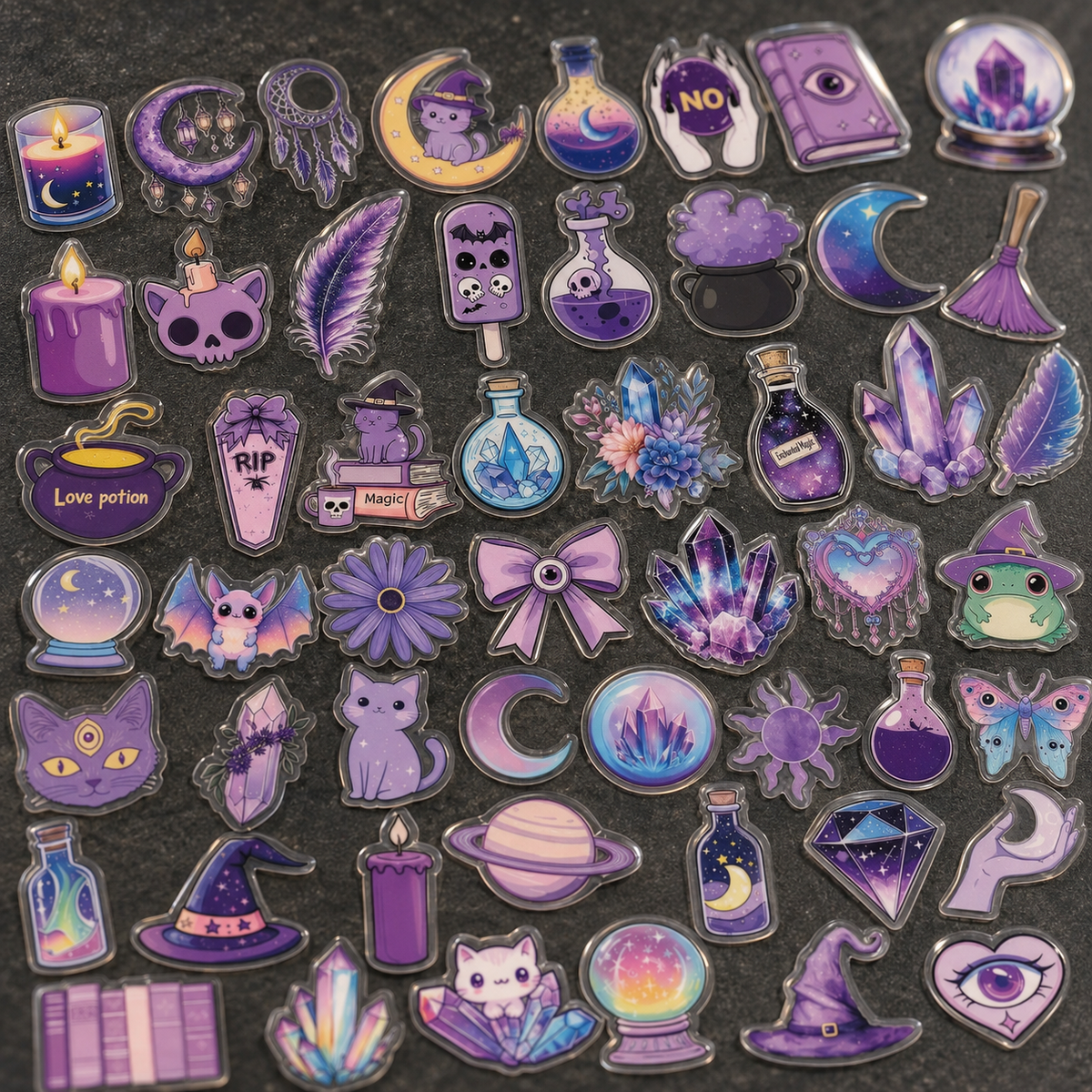 [Transparent Border] Purple Gore Garden - 50pcs