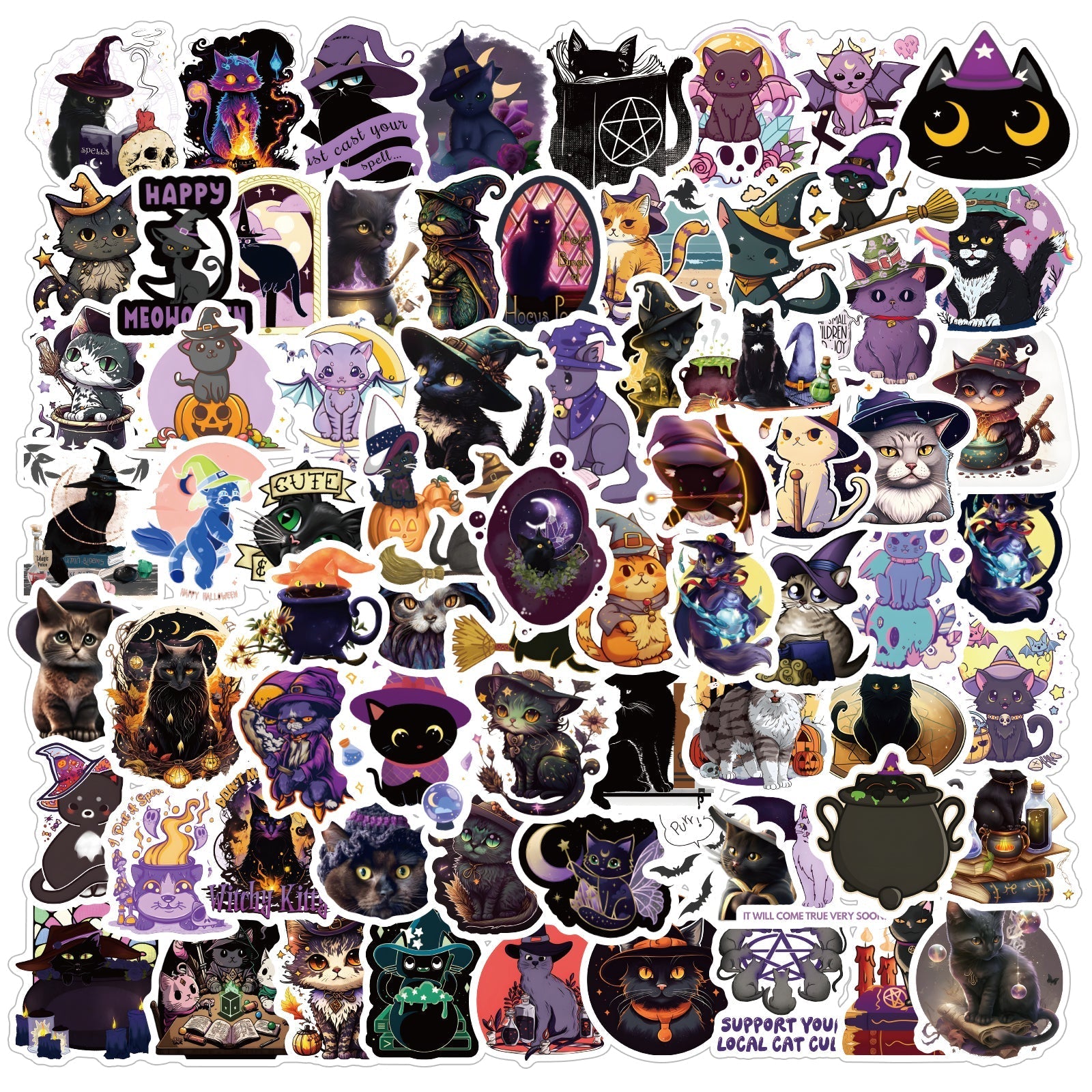 Witch Cats - 50pcs