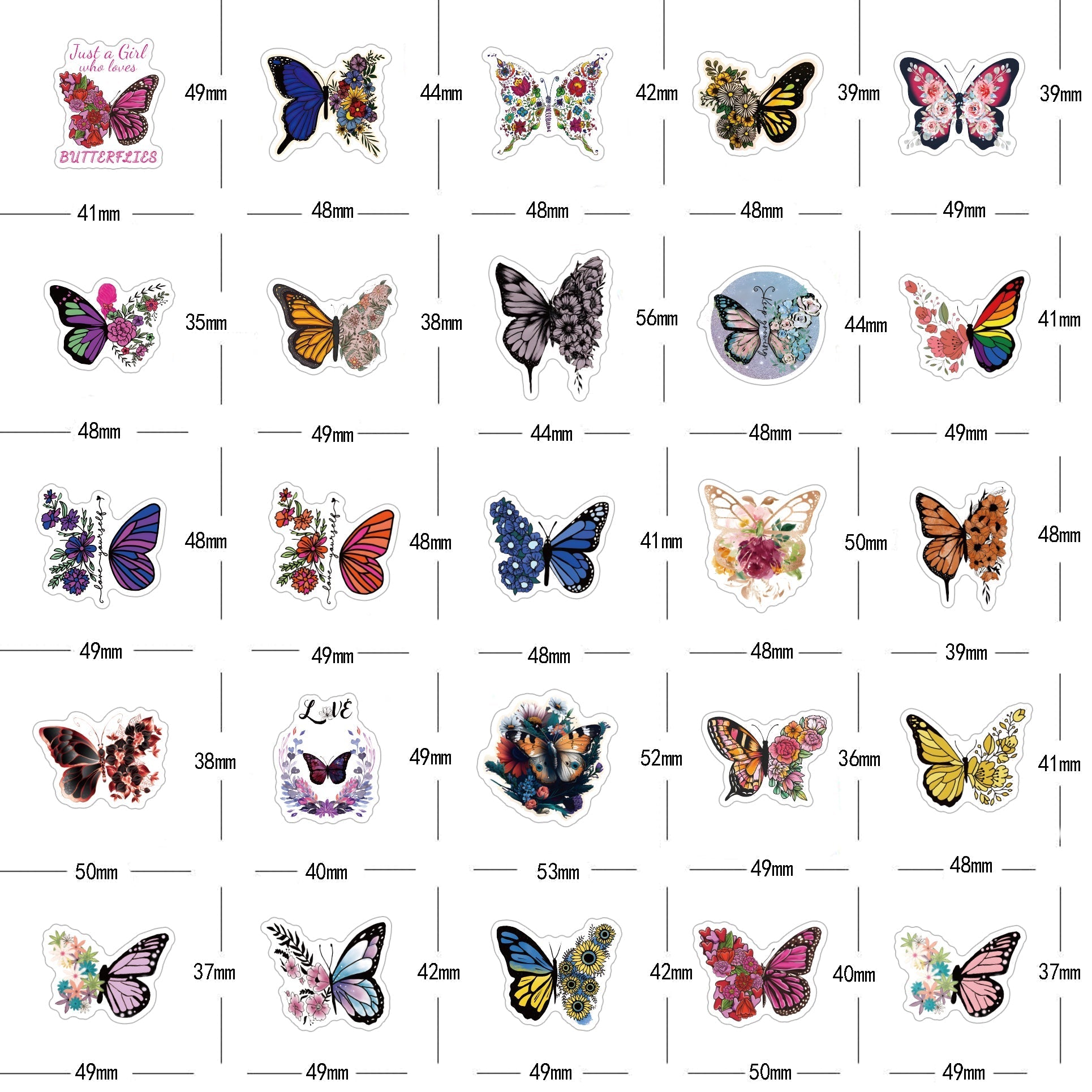 FloralWIngs - 50pcs
