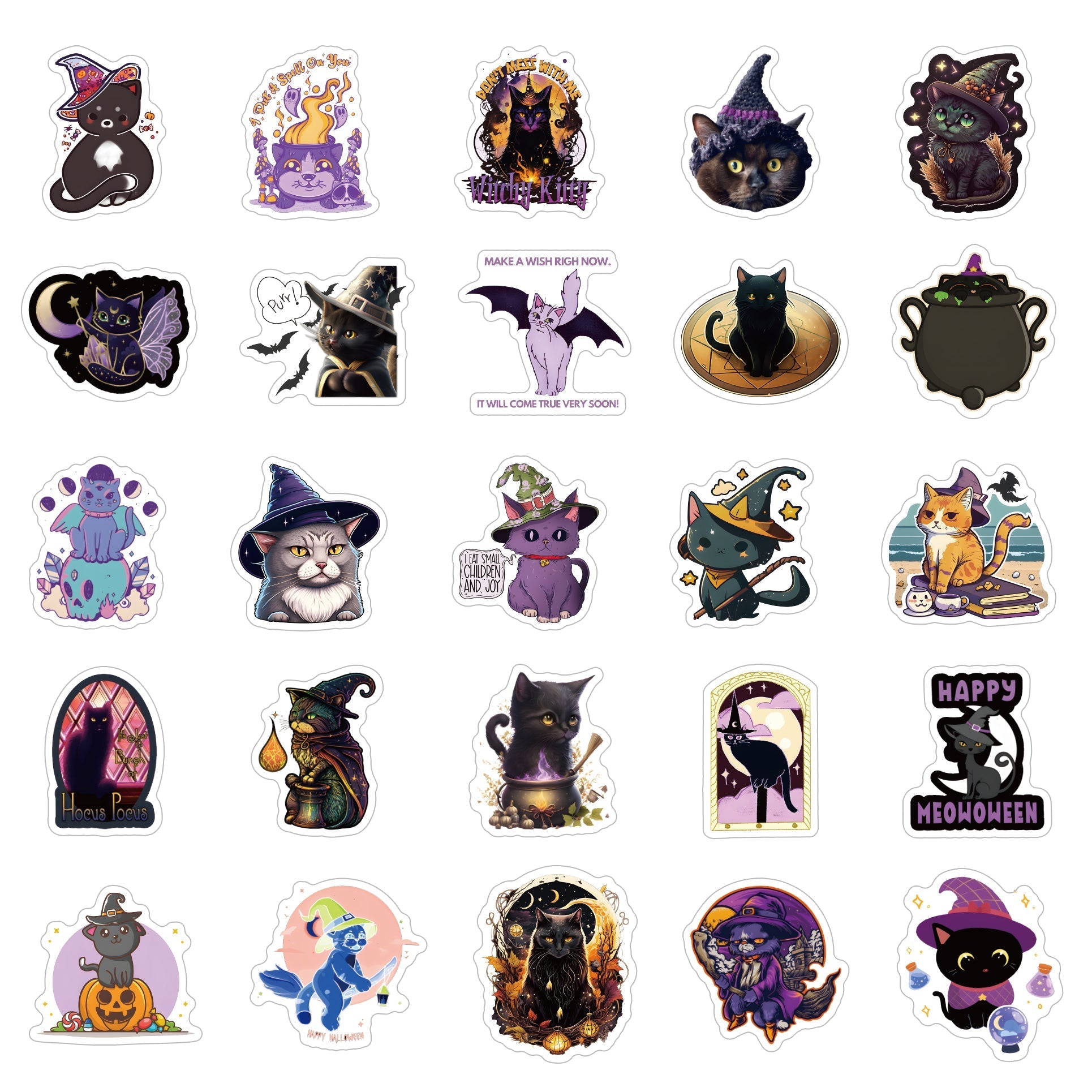 Witch Cats - 50pcs