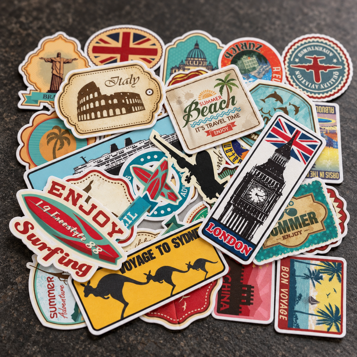 Traveler Sticker Pack - 50pcs