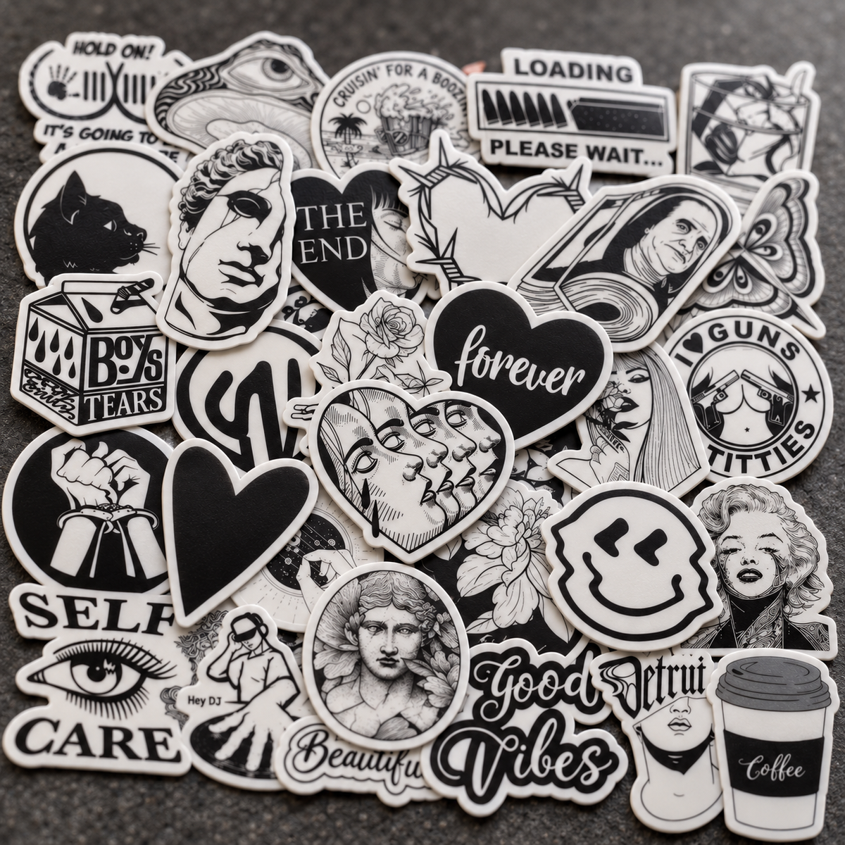 Black & White - 50pcs
