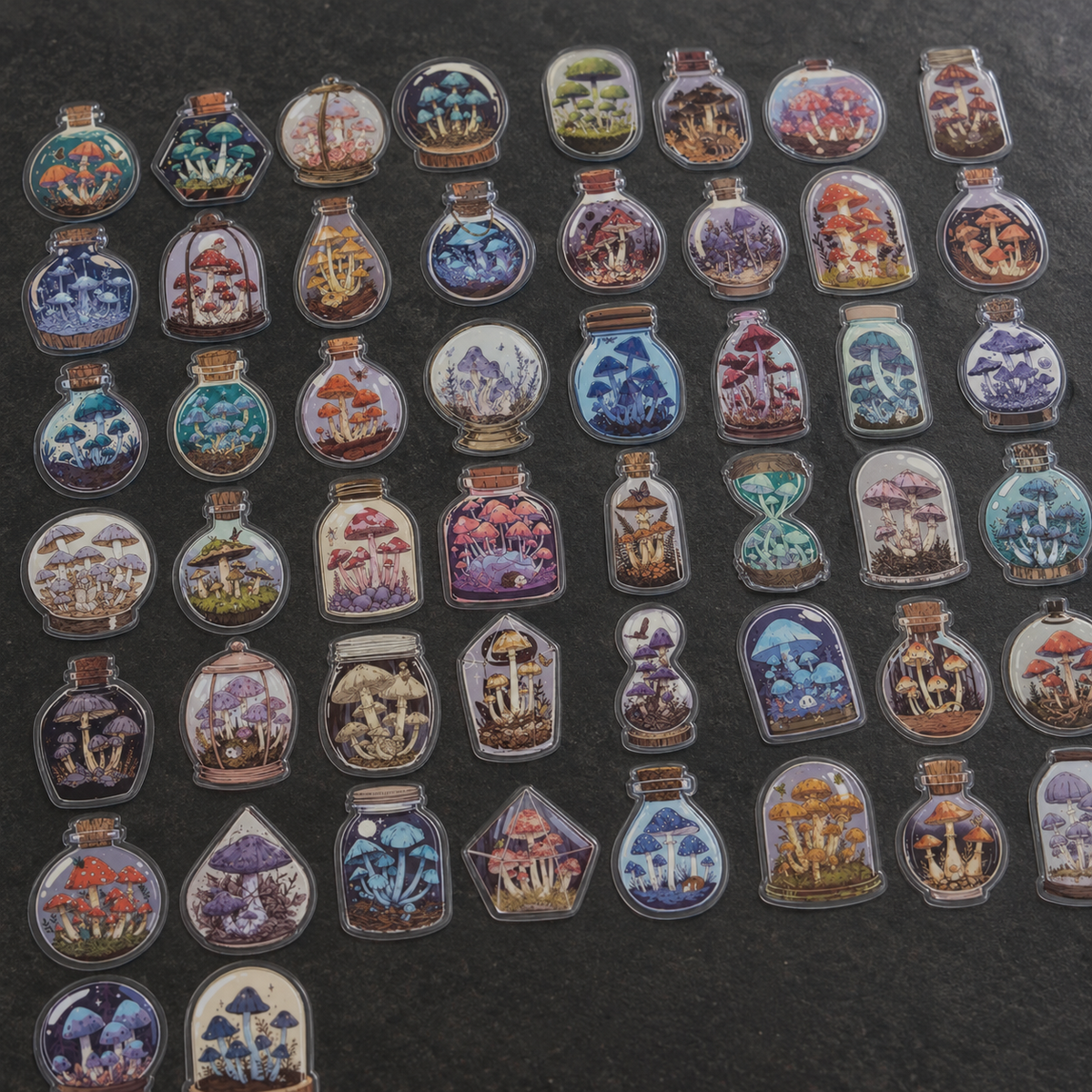 [Transparent Border] Mushroom Meadow - 50pcs