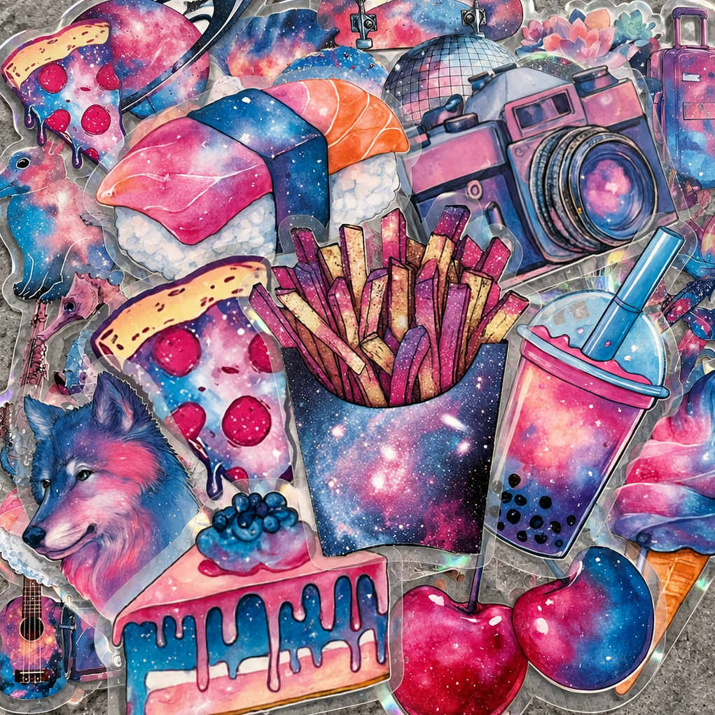 [Transparent Border] Velvet Galaxy - 50pcs