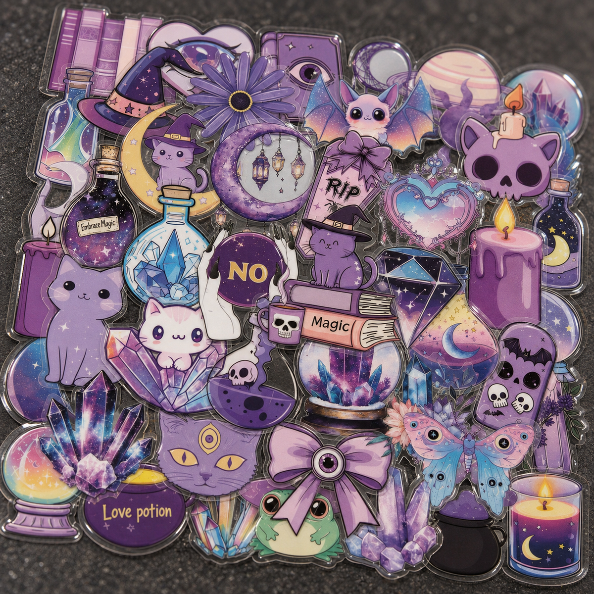 [Transparent Border] Purple Gore Garden - 50pcs