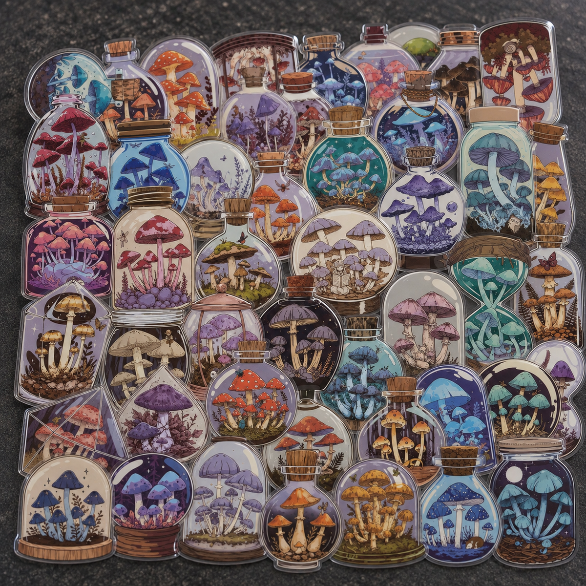 [Transparent Border] Mushroom Meadow - 50pcs