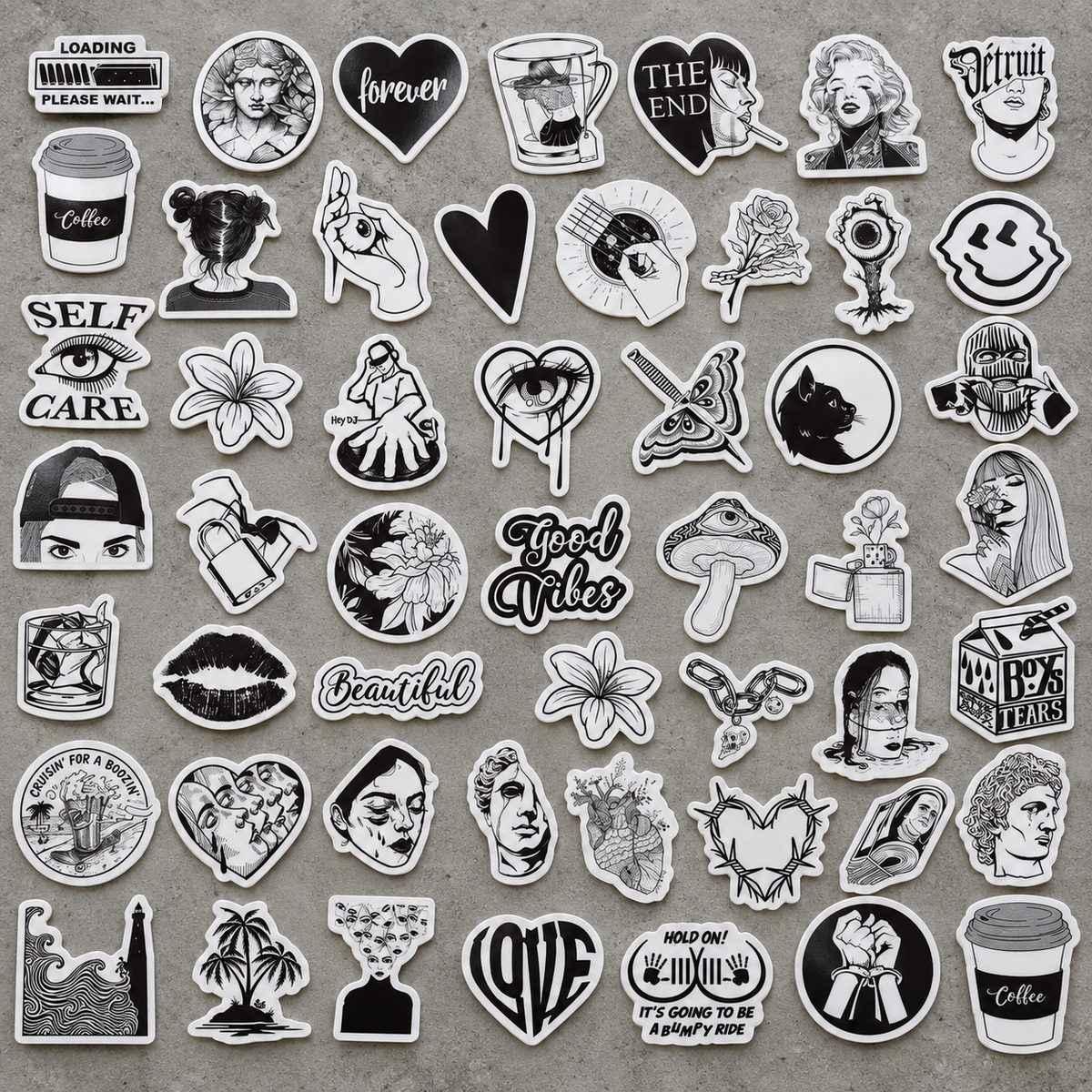 Black & White - 50pcs