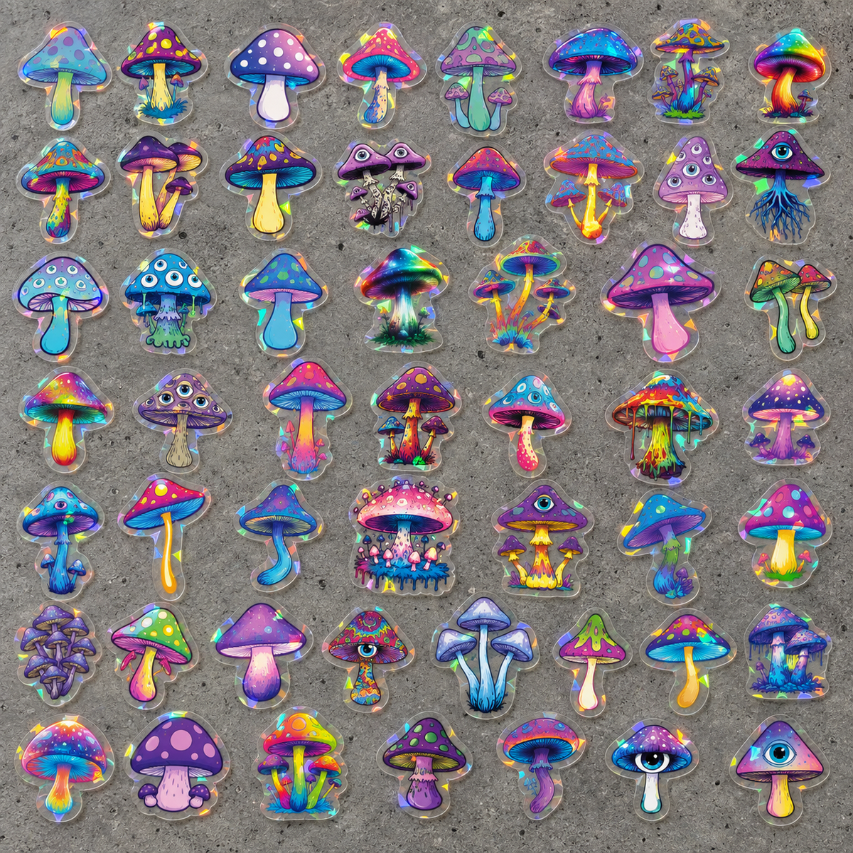 [Transparent] Psychedelic x Toadstools - 50pcs