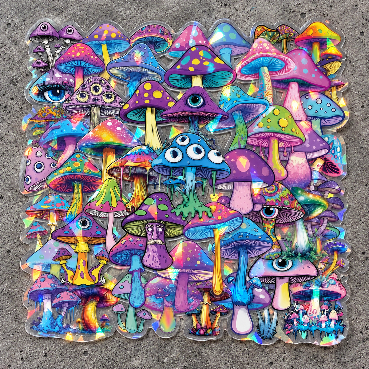[Transparent] Psychedelic x Toadstools - 50pcs