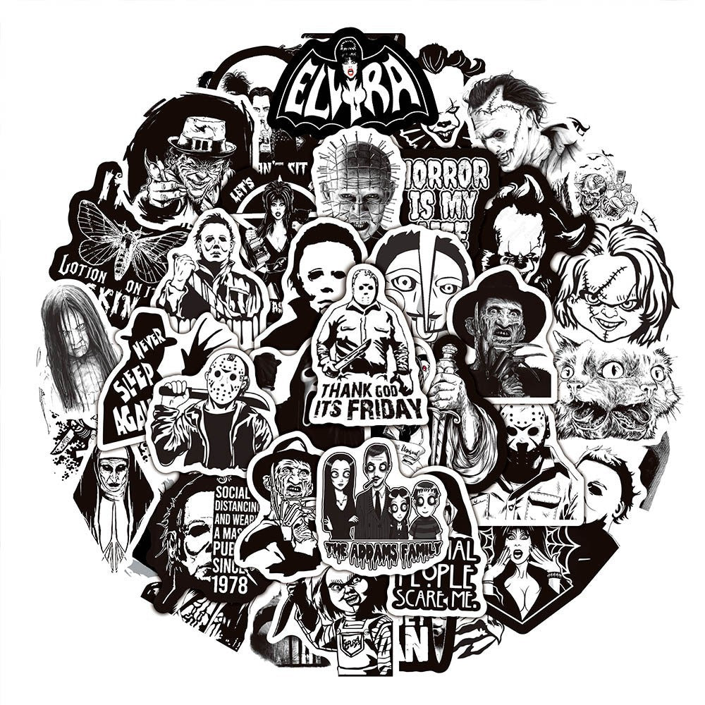 Black & White Horror -  50pcs