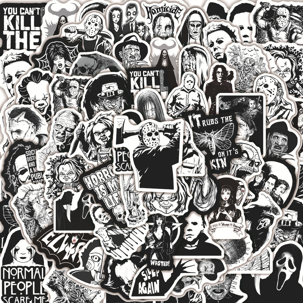 Black & White Horror -  50pcs