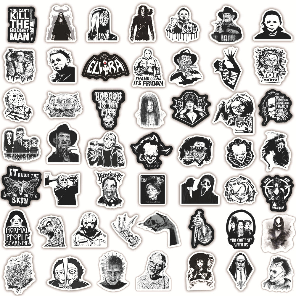 Black & White Horror -  50pcs