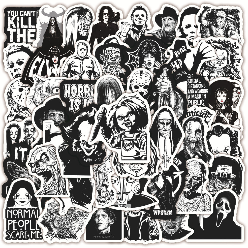 Black & White Horror -  50pcs