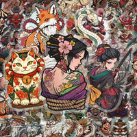 [Transparent Border] Japanese x Tattoo Art - 50pcs