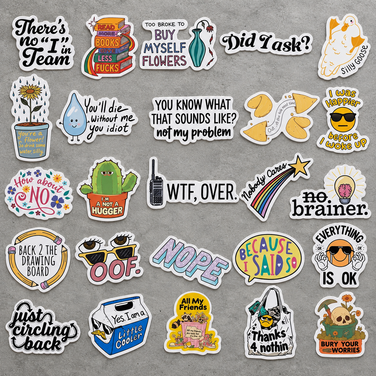 Sarcastic x Moody AF - 50pcs