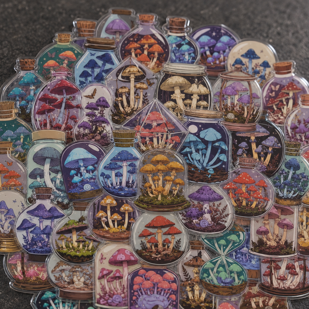 [Transparent Border] Mushroom Meadow - 50pcs