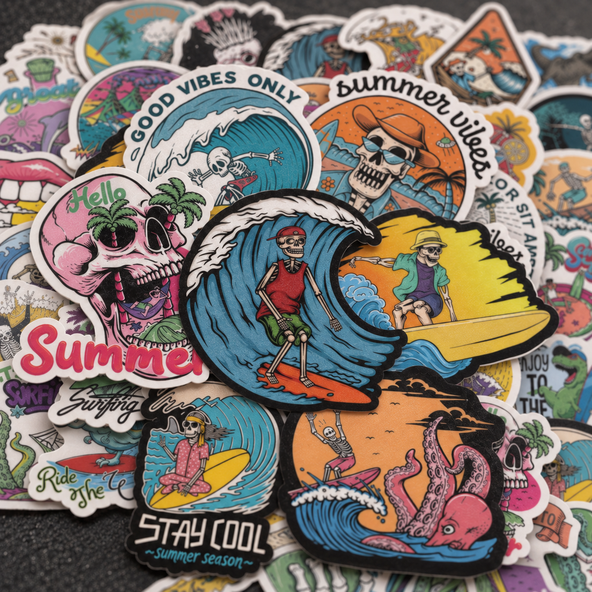 Skull Surfers Squad - 50pcs