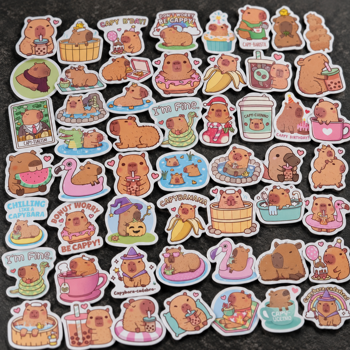 Don't Worry, Be Cappy - 50pcs