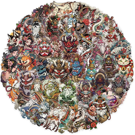 [Transparent Border] Japanese x Tattoo Art - 50pcs