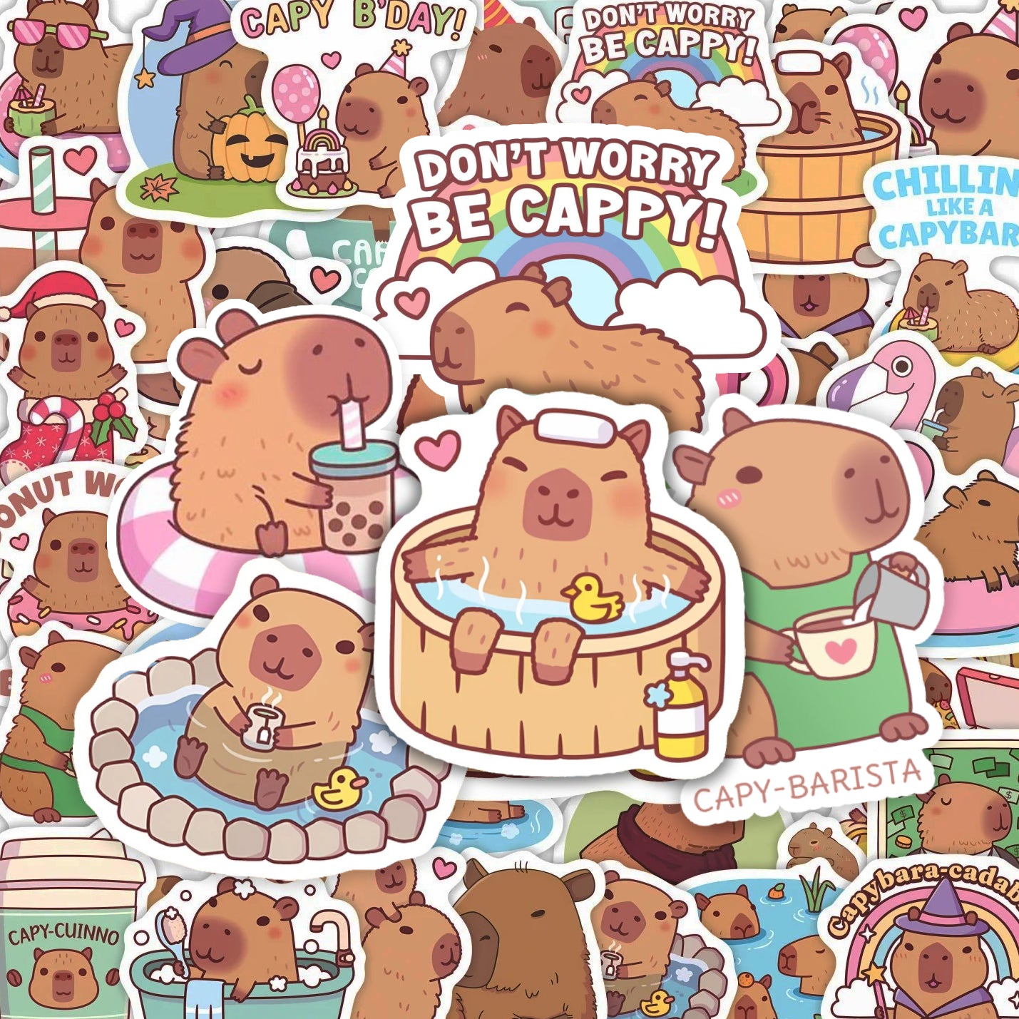 Don't Worry, Be Cappy - 50pcs