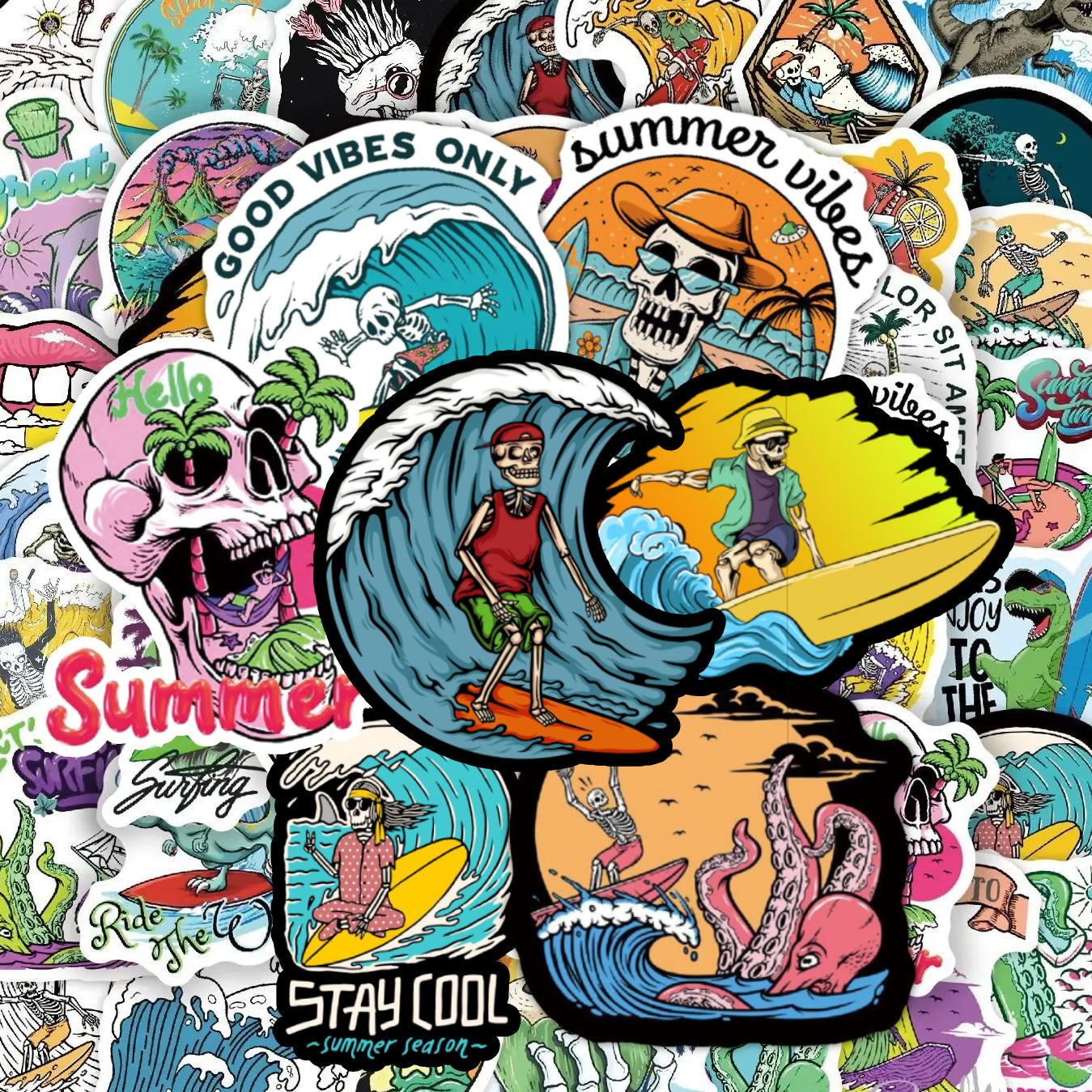 Skull Surfers Squad - 50pcs