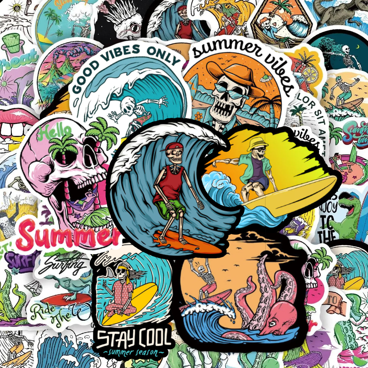 Skull Surfers Squad - 50pcs