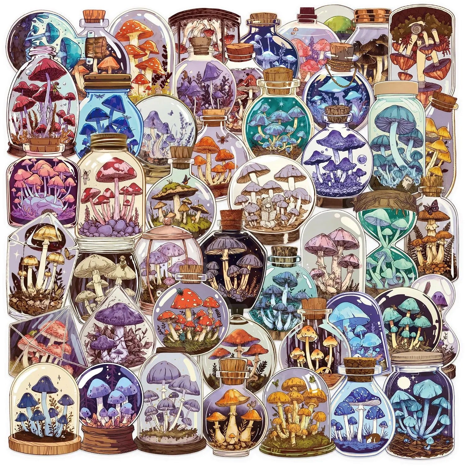 [Transparent Border] Mushroom Meadow - 50pcs