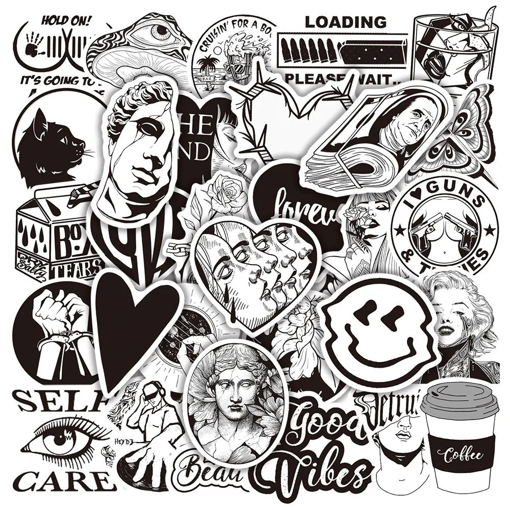 Black & White - 50pcs
