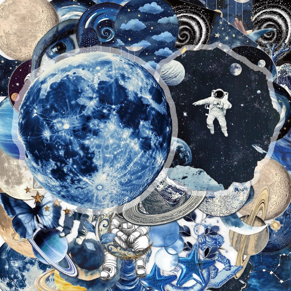 [Transparent Border] Galactic Blues - 50pcs