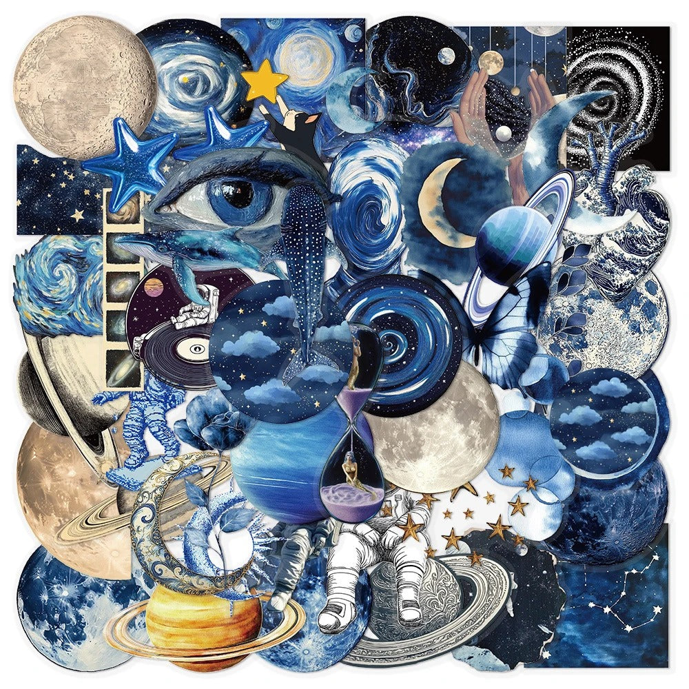 [Transparent Border] Galactic Blues - 50pcs