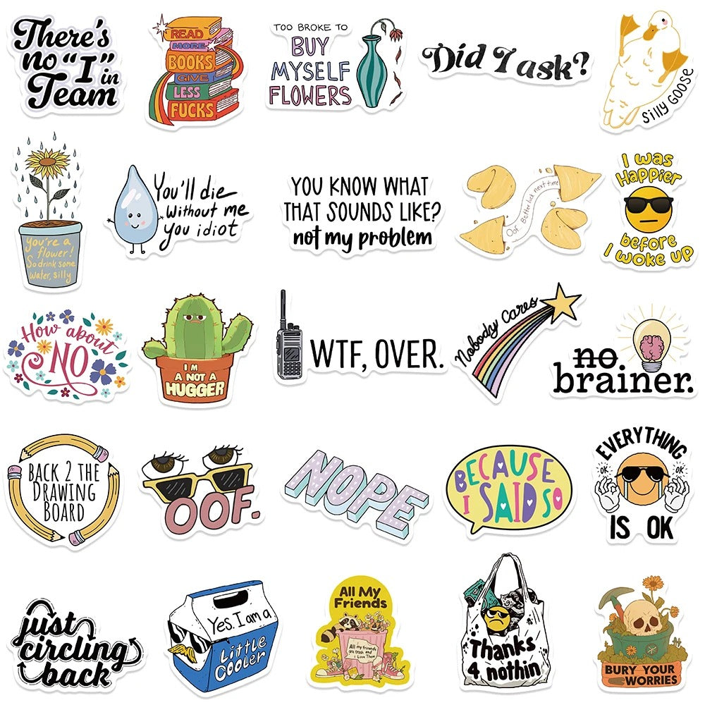 Sarcastic x Moody AF - 50pcs