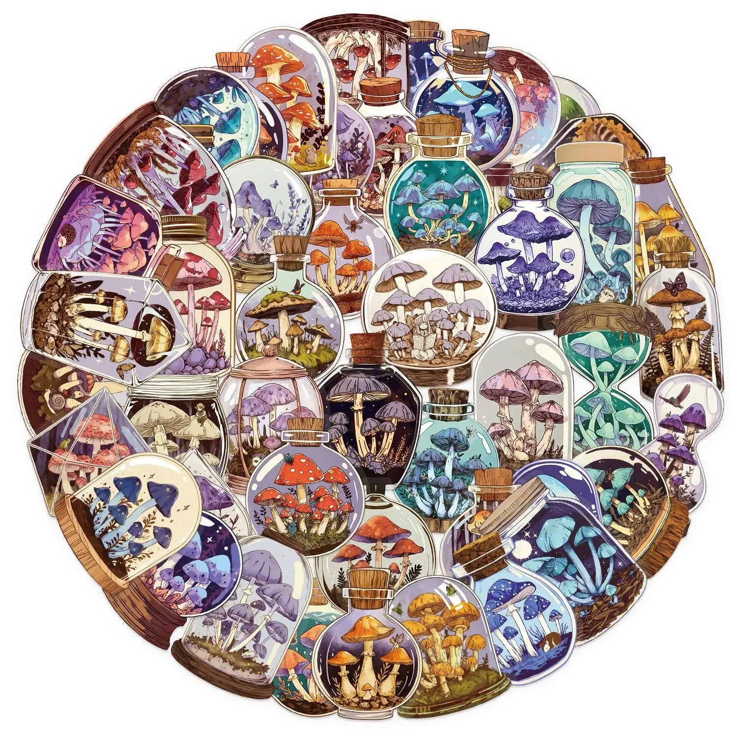 [Transparent Border] Mushroom Meadow - 50pcs