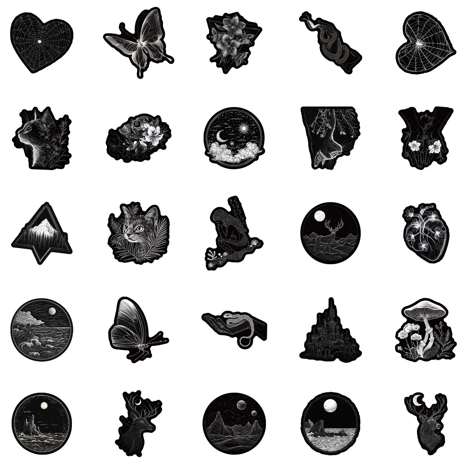 Dark Black B - 50pcs