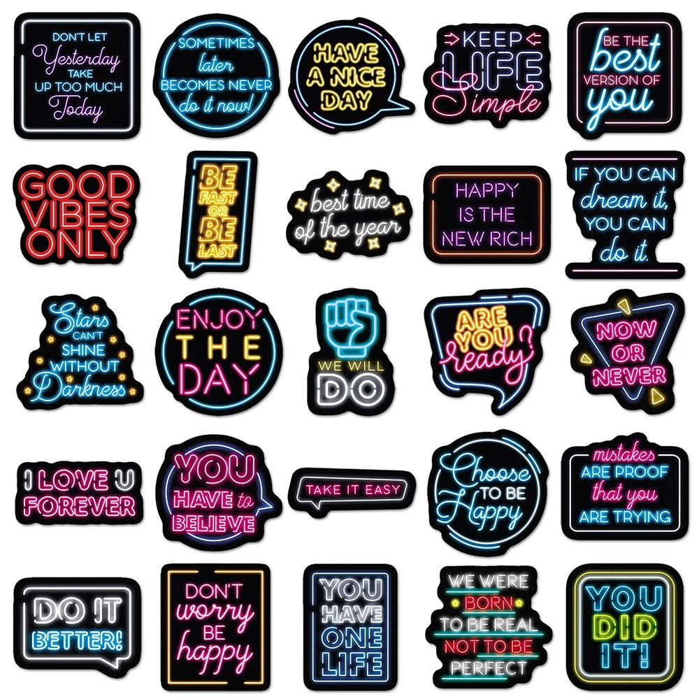 Inspirational x Neon - 50pcs