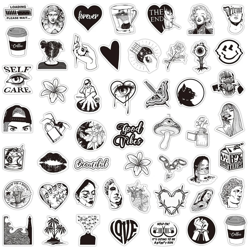 Black & White - 50pcs