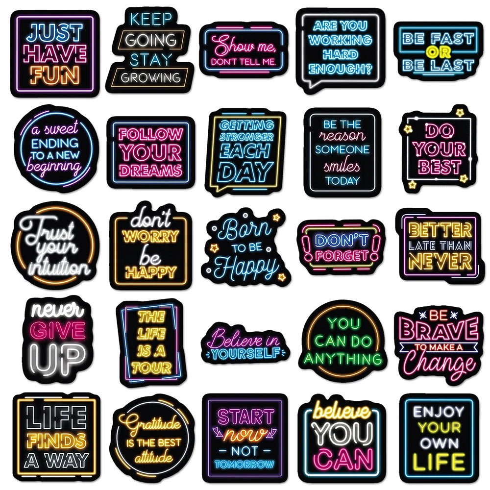 Inspirational x Neon - 50pcs