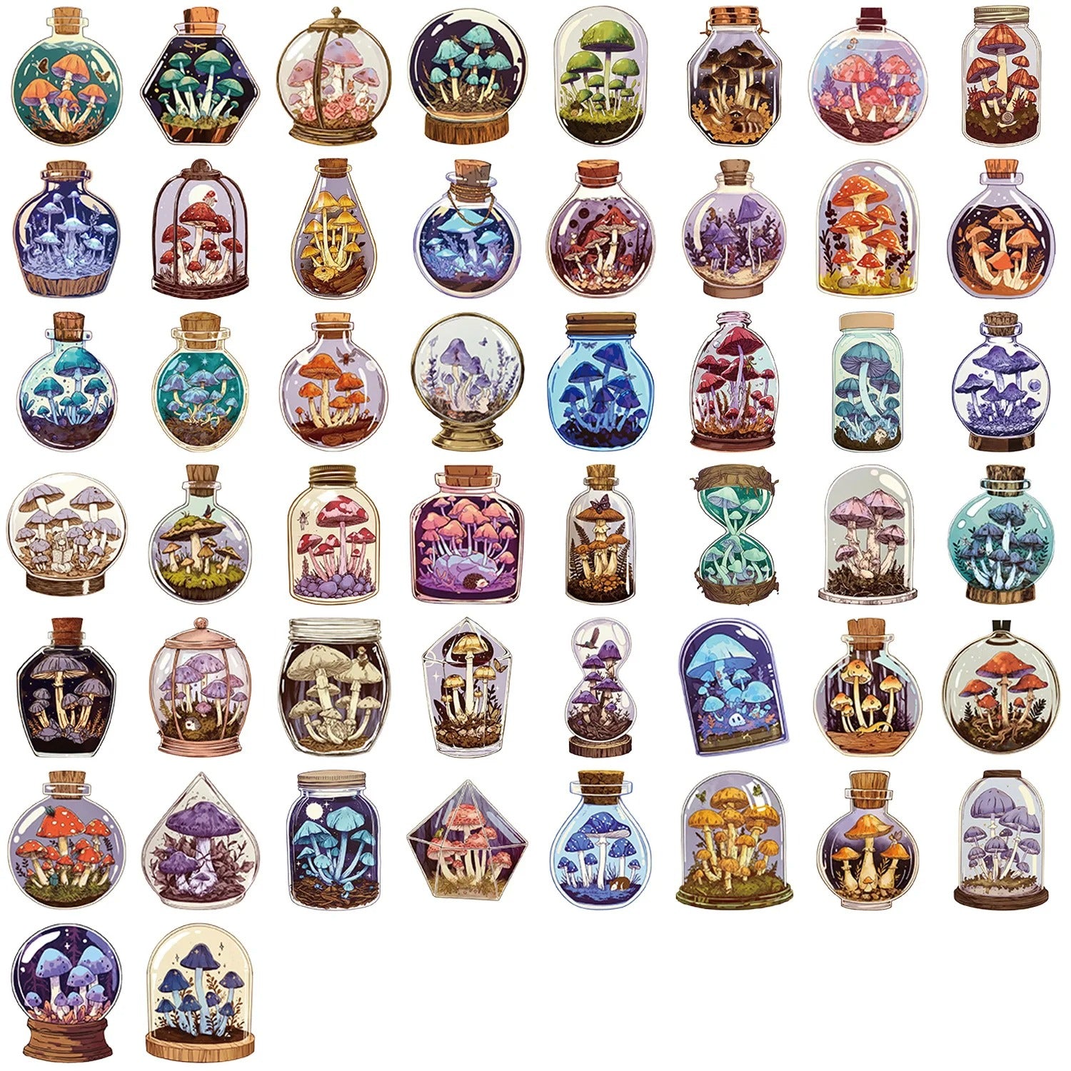 [Transparent Border] Mushroom Meadow - 50pcs