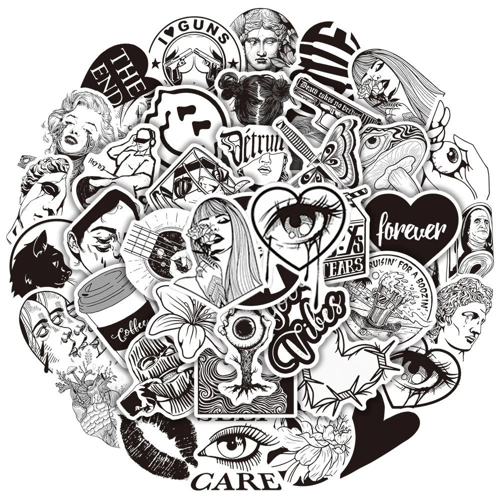 Black & White - 50pcs