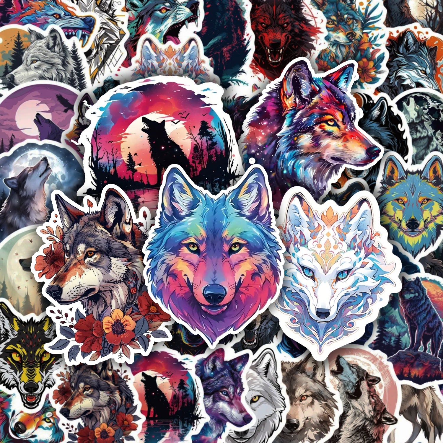 No Wolves Sticker Wolf Stickers - 50pcs – FiddyStickers